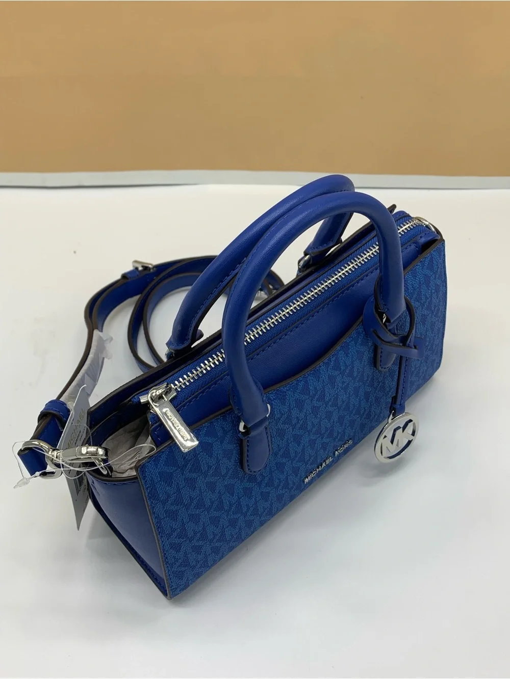 Michael kors ARDEN SMALL SIGNATURE LOGO MESSENGER BAG Galaxy Blue